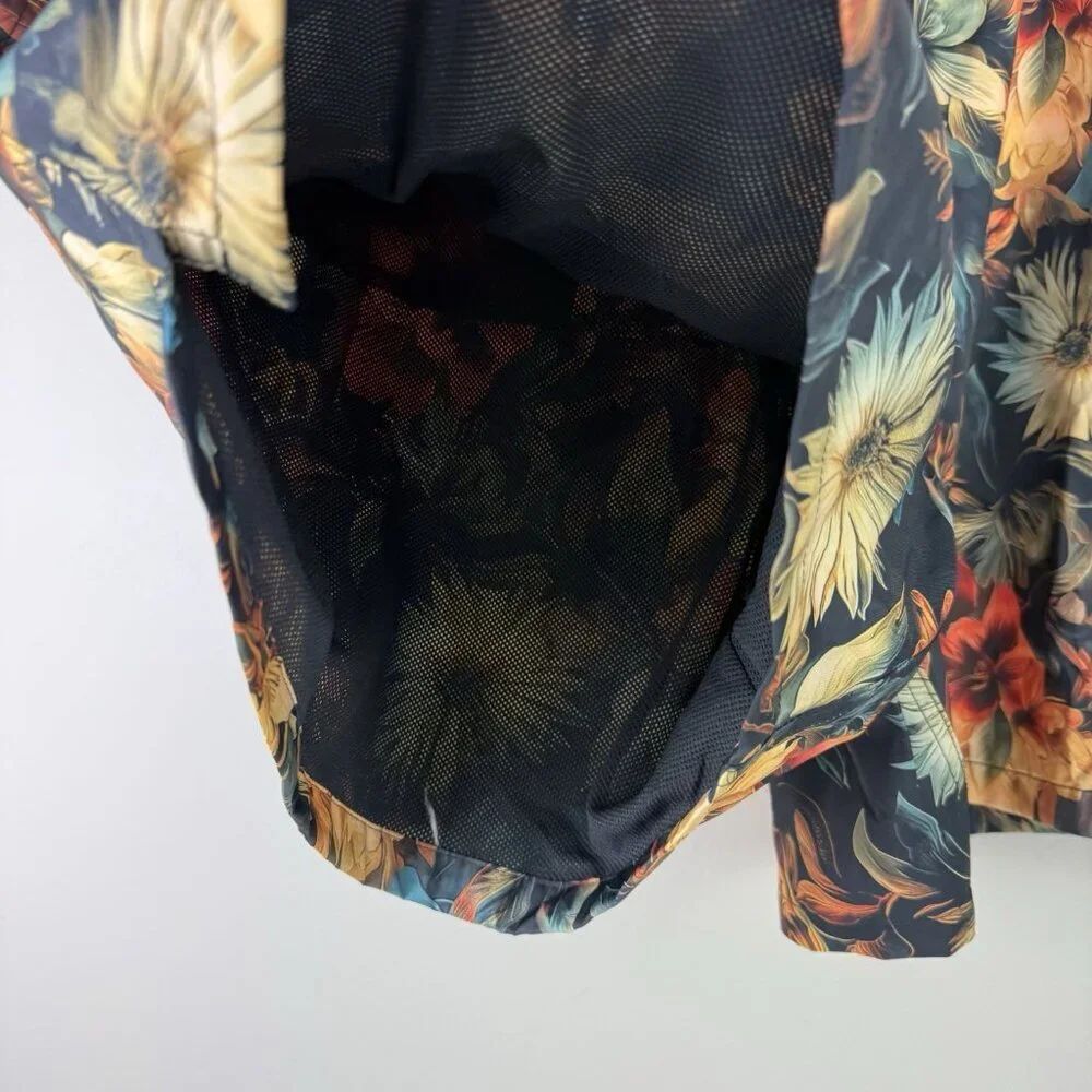 Nike Floral Swim Trunks XXL Standard Fit Above Knee Shorts NWT Black